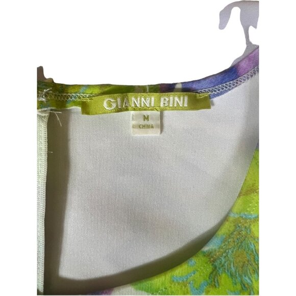 Gianni Bini Neon Floral A Line Scuba Short Dress - Picture 3 of 6